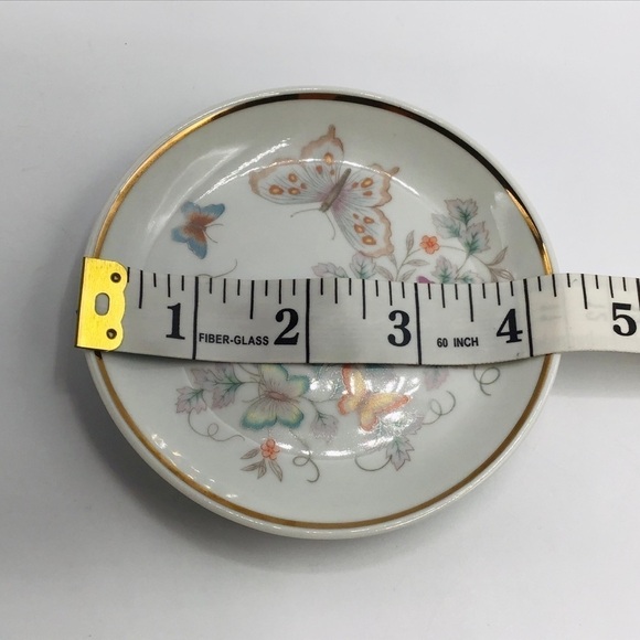 VINTAGE Avon Butterfly Trinket Tray Dish 22K Gold Trim Porcelain Brazil - Picture 7 of 7